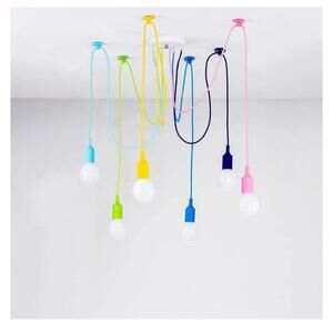 6‑Arm Colorful Rainbow Spider Chandelier – DIY Adjustable Ceiling Light